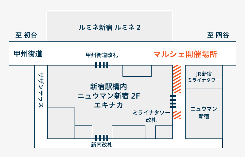 マルシェ開催場所の地図