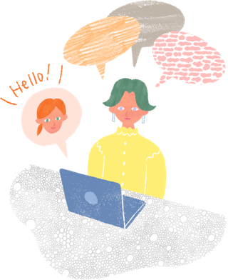 登録会に参加するイラスト
