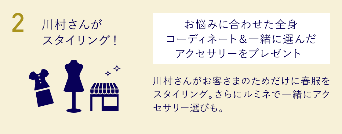 2．川村さんがスタイリング！