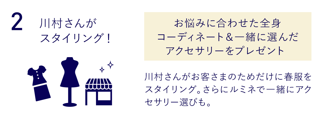 2．川村さんがスタイリング！ 